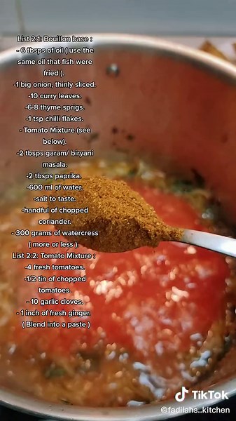 Mauritian Bouillon Poisson Cresson Recipe