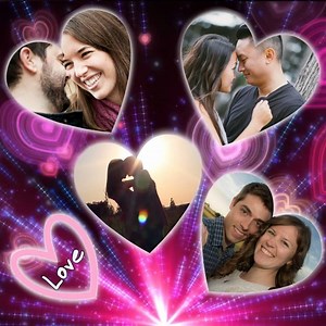Montrez à votre Valentin(e) combien vous l'aimez et essayez ce modèle de collage animé pour mettre en scène vos moments de complicité ! | Kizoa