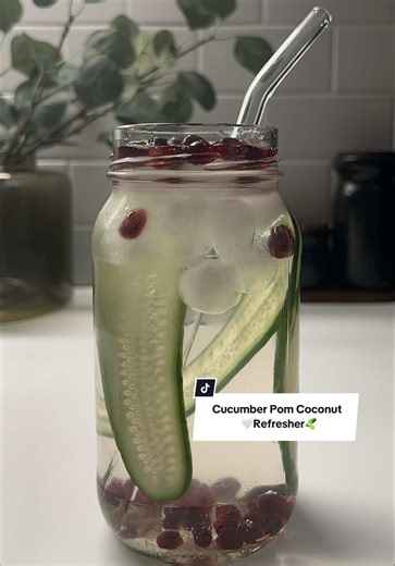 Cucumber Pom Coconut Refresher for Ultimate Hydration