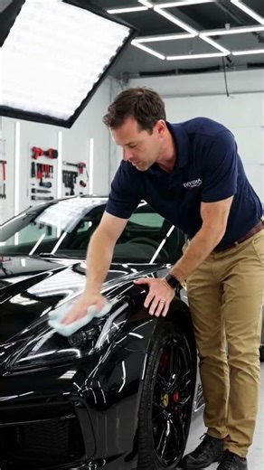 pro man with car washing
