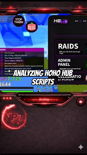 Hoho Hub script analysis #roblox #bloxfruits #script