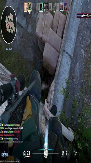 The AWP scope is optional on de_cache #cs2 #csgomoments #awpclutch #noscope