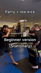 Parry Low kick (info ⬇️) One of my go to counters for the jab, there’s a plethora of counters and options but this one for me works great. When someone commits to a jab it requires them to put weight on the lead leg & when you redirect their jab it off balances them which in turn gives you a window of opportunity to land the low kick & kicks hurt a LOT more when you are off balance because you can’t brace for them. More options off of the parry defense coming soon . . . #Empowered #striker #team