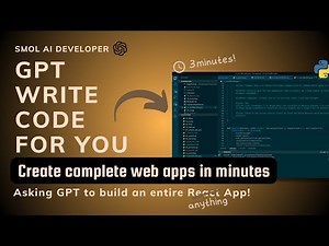 GPT builds entire app from prompt (ft. SMOL Developer)