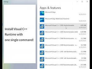 Install Visual C++ Runtime with one single command