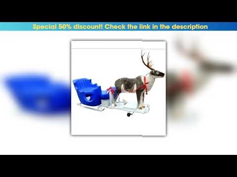Flash Sale 2024 Plastic Snow Sledge Christmas Sled For Children Outdoor Christmas Deer Pull Sledge•