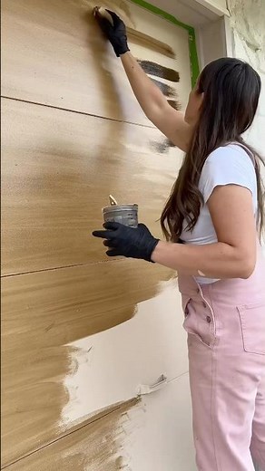 DIY Faux Wood Garage Door Makeover