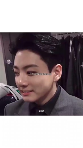 His piercing evolution is insane 😭 The day Jungkook got that lip piercing, peace was never an option