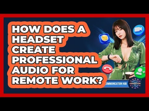 How Does A Headset Create Professional Audio For Remote Work?