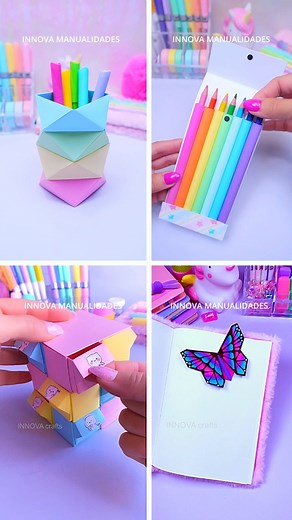 Manualidades con papel fáciles #reels #manualidades #manualidadesfaciles #diy #manualidadesencasa #ideascreativas #craft #papercraft #fyp #viral | Innova Manualidades