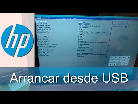 Arrancar HP Pavilion x2 desde USB - Configurar BIOS