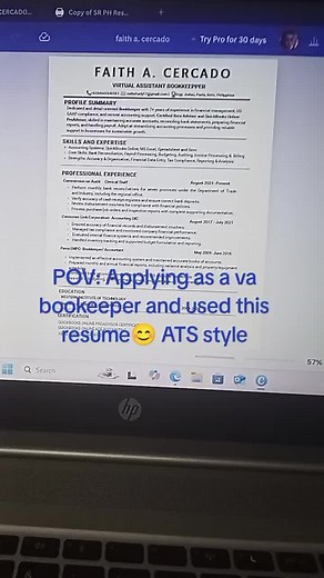 Creating an ATS-Ready Resume for VA Bookkeepers