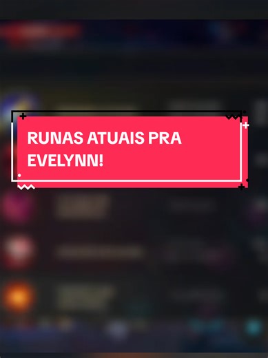 Runas Atuais Para Evelynn em 2026