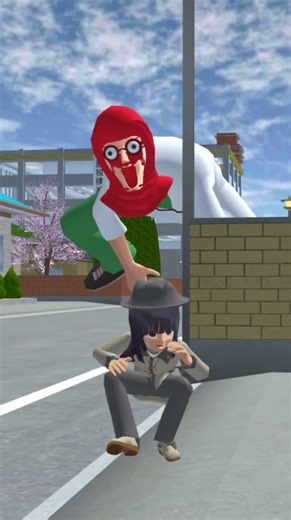 Pearl is Hiding from Giant monster #sakuraschoolsimulator #サクラスクールシミュレーター #shorts #viral #trending