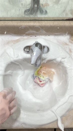 Sudsy Sink Cleaning After a Messy Mishap
