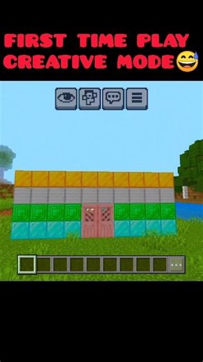 First time play creative mode in minecraft 😅 || minecraft shorts #shorts #viral