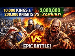 10,000 English Kings & 200,000 Heavy Knights vs 2,000,000 Zombies | Ultimate Epic Battle (UEBS 2)