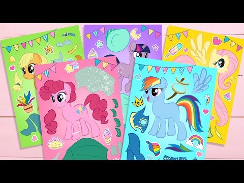 [ToyASMR] My Little Pony DRESS UP Decorate Sticker Book Pinkie Pie Twilight Sparkle Apple Jack #asmr