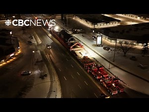 Eight trucks, 832 tires and one reactor: Hauling one of Alberta's biggest loads