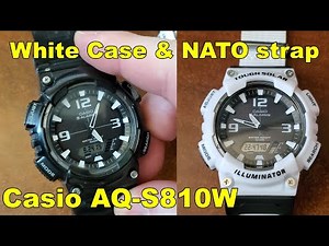 Casio AQ-S810W Case & NATO strap modification (4k)
