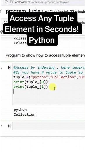 Python Tuple Elements Access Quick & Easy Trick! #python #ai