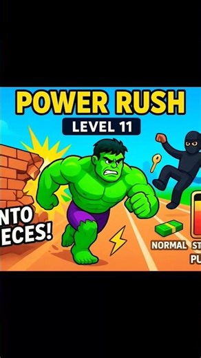 Unstoppable Power Rush Run Level 11 #shorts