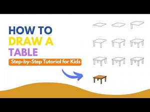 Easy Table Drawing Tutorial - Simple Step by Step Guide for Kids