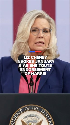 384K views · 12K reactions | Republican former Rep. Liz Cheney on Thursday said she is "proudly" casting her vote for Vice President Kamala Harris in Wisconsin, invoking the events of January 6, 2021, and touting her endorsement of the Democratic presidential nominee in the crucial battleground state. https://cnn.it/3ZRxohX | CNN | Facebook