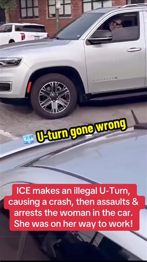 🧊 illegal U-turn gone wrong, causes car accident. Woman hit by the vehicle was arrested for no reason. She was on her way to work #breakingnews #trump #USA #viralvideo #politics