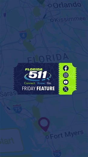 This week’s Friday Feature showcases Turn-by-Turn directions on the FL511 Mobile App. This feature allows users to get their best route while also providing real-time traffic maps, travel times, and incident details. Take a new turn with #FL511! | FL511