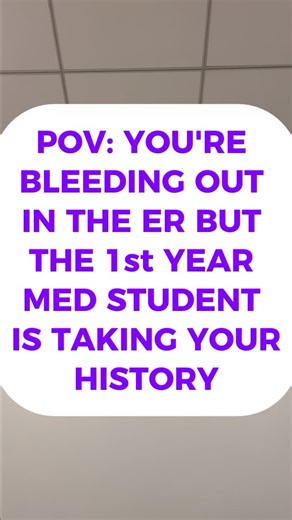 Low Yield on Instagram: "First year med student takes your history"