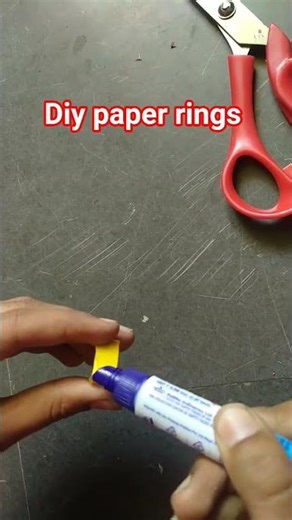 making rings using colour paper 📜
