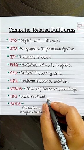 Computer Related Full-Forms💻 #computer #abbreviation #shorts