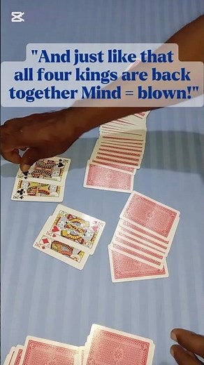 All Four Kings Revealed from One Magic Stack! 🔥 (Card Trick You Won’t Believe)