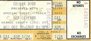 Dec 30, 1987: Def Leppard / Tesla at Orange County Convention Center Orlando, Florida, United States | Concert Archives