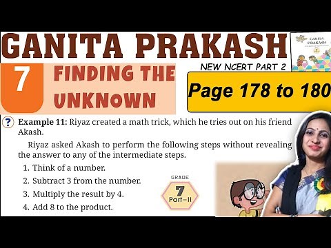 Class 7 Maths Ganita Prakash Part 2 | Chapter 7 Finding the unknown | Page 178 to 180 Explanation