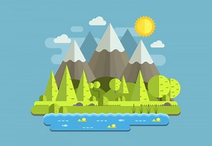 How to Create a Mountain Landscape in Flat Style in Adobe Illustrator