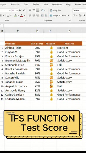 Efficient Grading with Excel's IFS Function