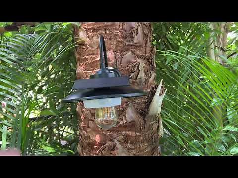 How to attach a Solar Porch Lamp to a Tree