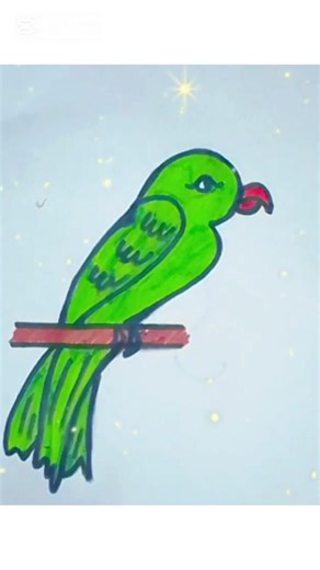 Easy Parrot Drawing 🦜✨ (Anyone Can Do This!)