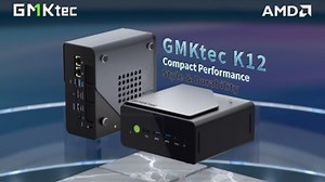 GMKtec K12 Gaming Mini PC Barebone with Ryzen 7 H 255 (Upgraded 8745HS,up to 4.9GHz), 3X M.2 2280 Storage Expansion, Oculink Port, Dual NIC 2.5G, Quad Display HDMI 2.1,DP1.4, USB4, No RAM/SSD/OS