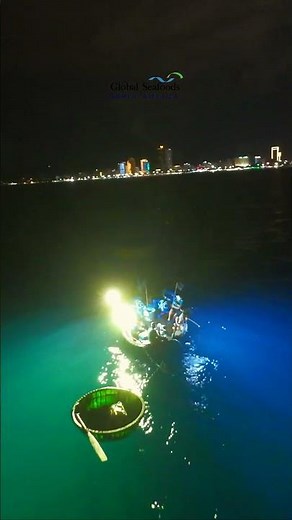 Nearshore Squid Jigging by My Khe Beach | Da Nang Night Boat (DJI Avata FPV)