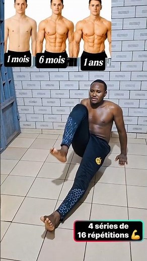 🔥 Fais cet exercice et transforme tes abdos ! (4×16 reps) #motivation #abdos