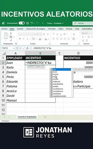 How to assign random incentives in Excel using INDIRECT + RANDBETWEEN