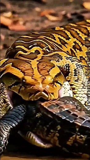 OMG! Biggest Snake Attack Ever! ⚠️Giant Python SWALLOWS Crocodile! 😱🐍 #Shorts#giantsnakeheadfishing