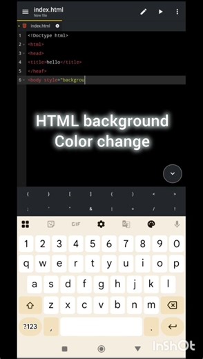 HTML background colour change 👍👍 #coding