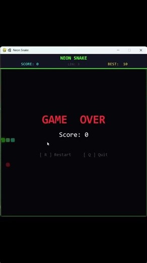 Snake Game in Python 🐍💻 | Classic Game Built with Code. #SnakeGame #PythonProject #GameDevelopment