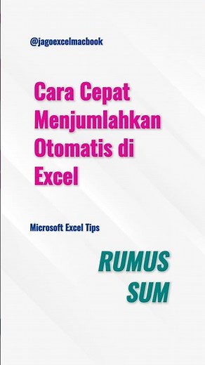 Cara menjumlahkan otomatis di excel dengan rumus SUM #belajarexcel #jagoexcel #belajarexcelpemula
