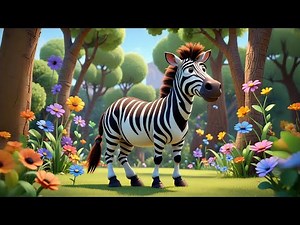 The Zebra Who Changed His Stripes 🦓🎭 | Fun Story for Kids | Learn Animal & Colors Vocabulary