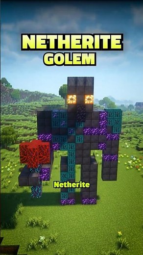 Netherite Golem Build 💀🔥 | Overpowered Boss-Style Statue in Minecraft! #shorts